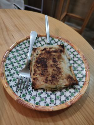 Empanada with spinach at Papas Elvira in Granada