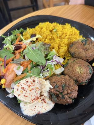 Plato falafel de espinacas, increíble  at Papas Elvira in Granada