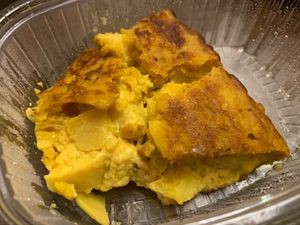 Vegan Spanish tortilla at Papas Elvira in Granada