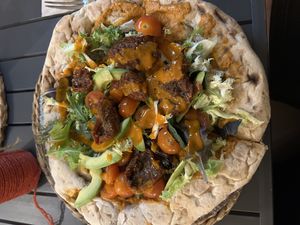 Pizza no pizza vegana   at El Local in Ibiza