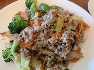 Vegan Pineapple fried rice at Veggie Thai Cafe in Largo