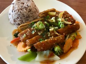 Volcano “chicken” at Veggie Thai Cafe in Largo