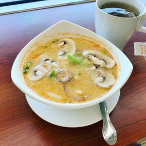 Tom yum coconut soups yummy at Veggie Thai Cafe in Largo