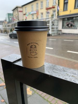 Chai latte with oat milk at Fixed Gear Coffee in Valkenburg