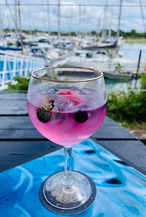Mermaid gin and tonic  at Salt Shack Cafe in Hayling Island