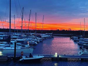 Views in the evenings  at Salt Shack Cafe in Hayling Island