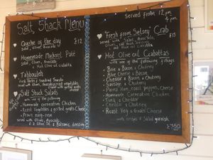 Menu at Salt Shack Cafe in Hayling Island