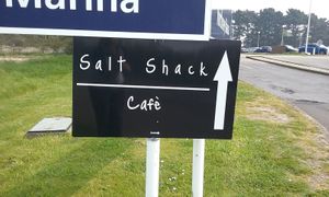 sign for Salt Shack. at Salt Shack Cafe in Hayling Island