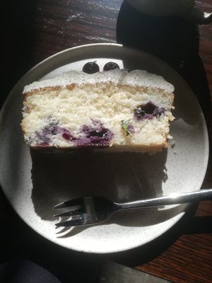 Lemon blueberry cake at The Old Gun Shop Café & Pantry in Lancaster