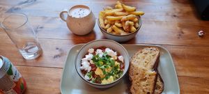 Absolutely delicious food! The shakshuka was incredible and the toast was delicious. My mum really enjoyed her hot chocolate too. Our only gripe was the chips, they could have done at The Old Gun Shop Café & Pantry in Lancaster