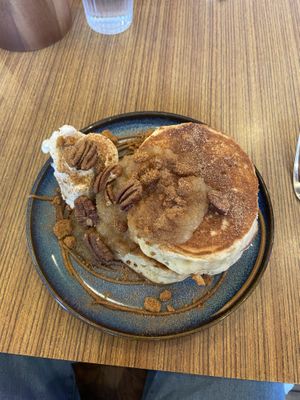 stewed apple pancakes  at The Old Gun Shop Café & Pantry in Lancaster