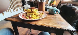 Fluffy pancakes at The Old Gun Shop Café & Pantry in Lancaster