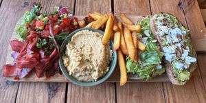 Middle Eastern Ave Board at The Old Gun Shop Café & Pantry in Lancaster