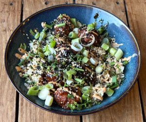 Korean BBQ Balls at The Old Gun Shop Café & Pantry in Lancaster