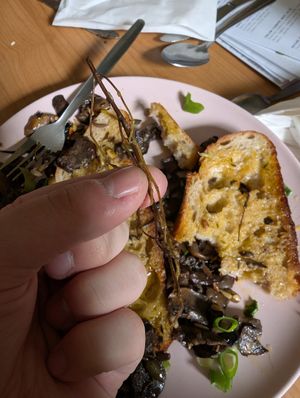 Sticks in my food? at The Old Gun Shop Café & Pantry in Lancaster