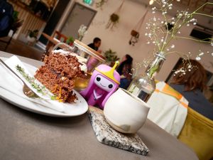 Practicing some photography with pop vinyls again in the best vegan place in Lancaster! at The Old Gun Shop Café & Pantry in Lancaster