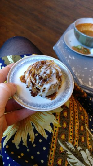 The best cinammon roll I've had in a loooooong time 😻 at The Old Gun Shop Café & Pantry in Lancaster