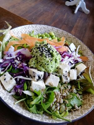 Asian salad bowl at The Old Gun Shop Café & Pantry in Lancaster