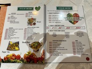 Vegan menu  at Torviscas Spice Village in Tenerife
