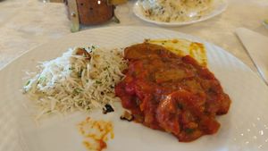 Veg meat rogan josh at Torviscas Spice Village in Tenerife