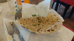 Garlic chapati at Torviscas Spice Village in Tenerife