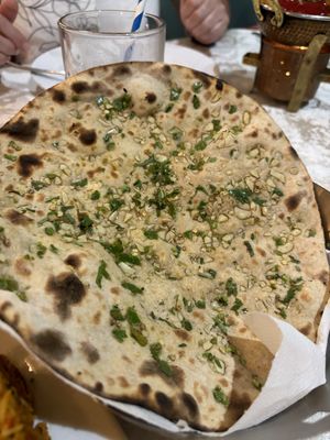 Garlic tandoori roti   at Torviscas Spice Village in Tenerife