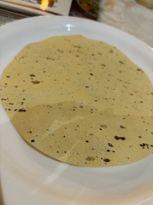 Spicy popadom   at Torviscas Spice Village in Tenerife