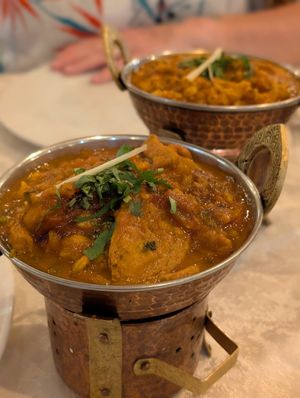 Tarka Dahl and 'Veg Meat' Dansak at Torviscas Spice Village in Tenerife