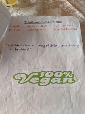 Full vegan menu at Torviscas Spice Village in Tenerife