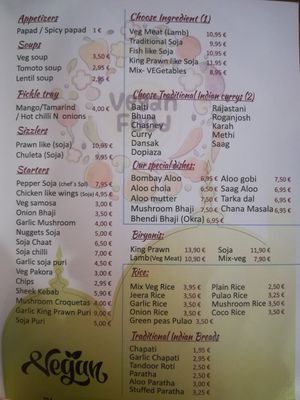 100% vegan menu at Torviscas Spice Village in Tenerife
