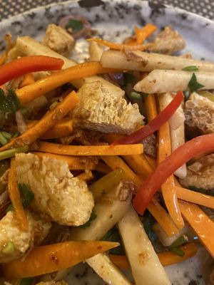 The tofu croutons are so yummy   at Giggling Squid in Bath