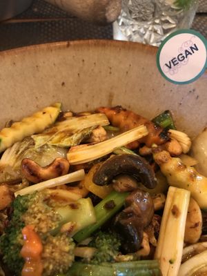 Cashew stir fry was yum!  at Giggling Squid in Bath