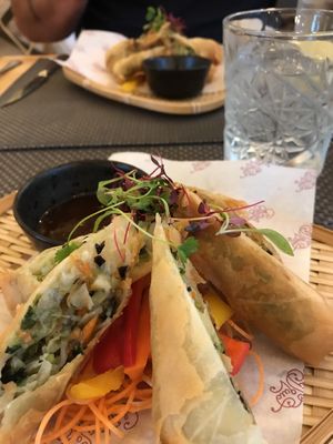 The best spring rolls I’ve had!  at Giggling Squid in Bath