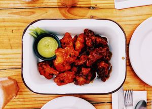 Cauliflower wings at Lúcuma in Guadalajara