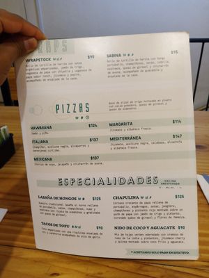 Menú at Lúcuma in Guadalajara