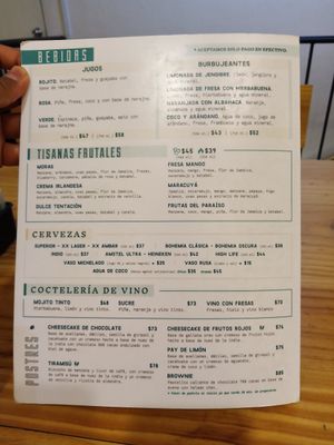 Bebidas at Lúcuma in Guadalajara