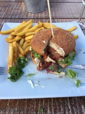 Vegan burger  at Umpitunneli in Tornio