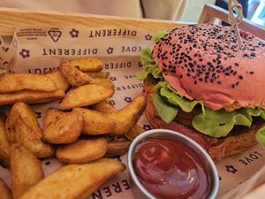 Spicy burger at Flower Burger in Palermo