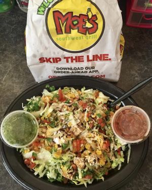 Salad bowl at Moe's Southwest Grill in Midland