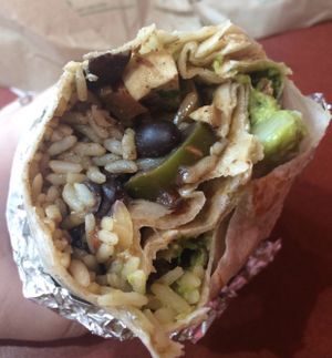 Organic tofu burrito  at Moe's Southwest Grill in Midland