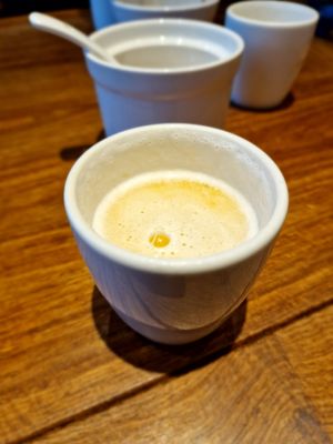 What's left of my mango coconut milk...yum at Sù Mǎn Xiāng 素满香 - Wujiaochang in Shanghai