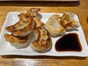 Fried dumplings  at Bodai Vegetarian in Brooklyn