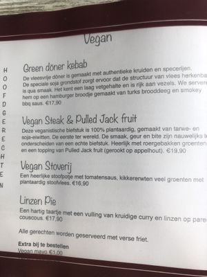 Menu at Chillers in Emmeloord