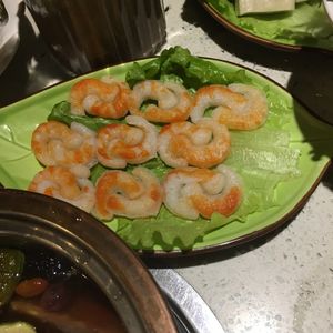 Mock shrimp at Yī Yè Yī Shìjiè - Vegan Hotpot in Shanghai