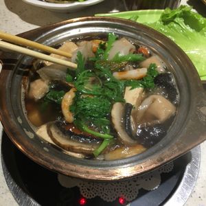 Delicious hot pot! at Yī Yè Yī Shìjiè - Vegan Hotpot in Shanghai