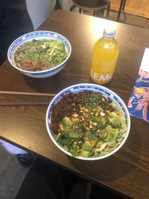 Soup (without soy & gluten) + Nudeln nach Dan dan art  at Cai Kitchen in Hamburg