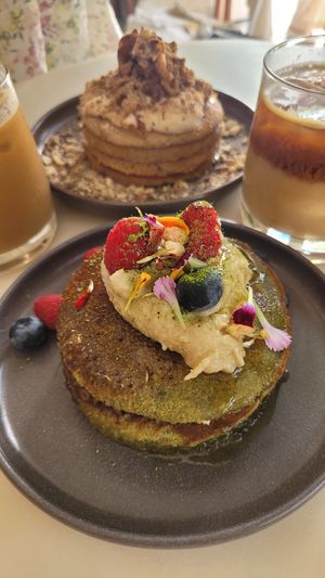Macha pancake at Comoba in Lisbon