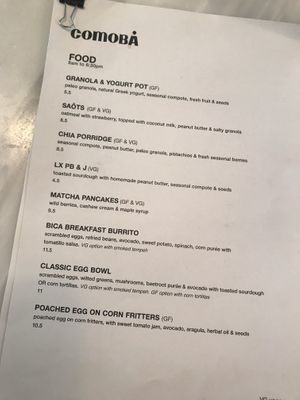 Excellent meny! at Comoba in Lisbon