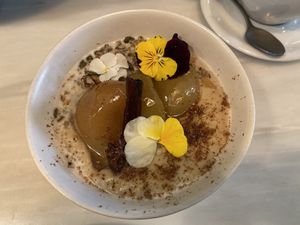 Baked apple porridge  at Comoba in Lisbon
