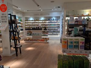 supplements section at 100% Health Store in Jersey